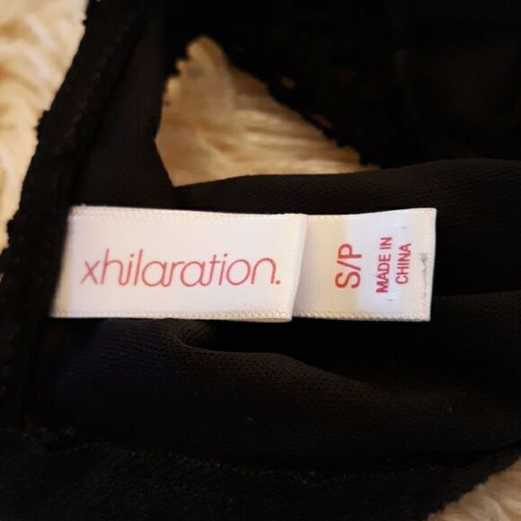 Xhilaration romper Black eyelet tank with elastic waistband Size S/P - Picture 6 of 16